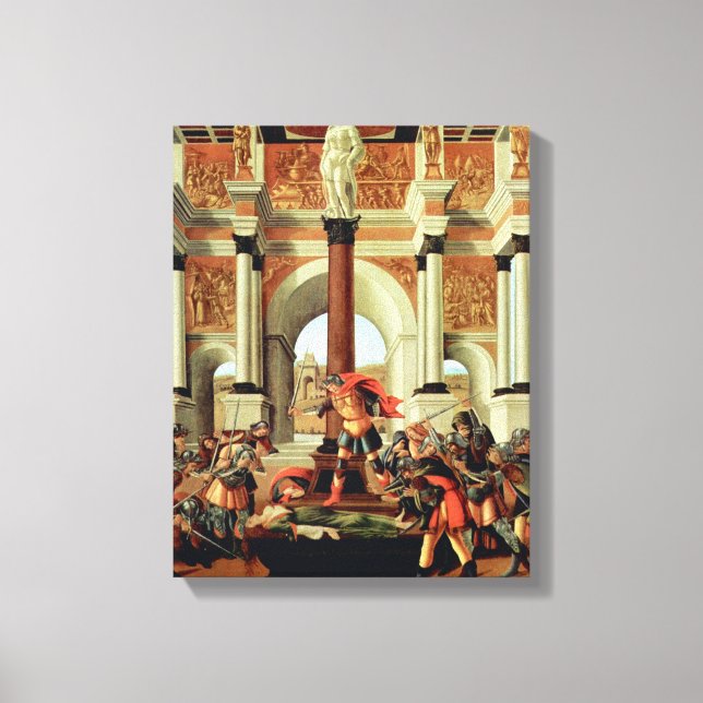 Lienzo La Tragedia de Lucrecia de Sandro Botticelli (Anverso)