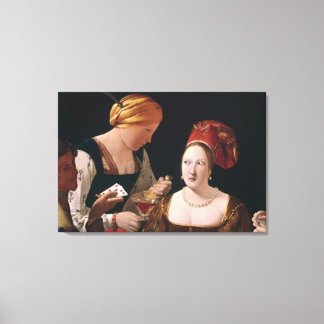 Lienzo La trampa con el As de los diamantes (Anverso)