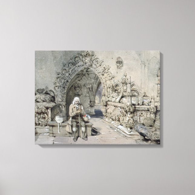 Lienzo La tumba de la pequeña Nell (Anverso)