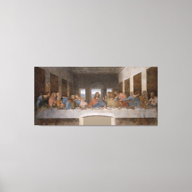 Lienzo La última cena de Leonardo Da Vinci (Anverso)