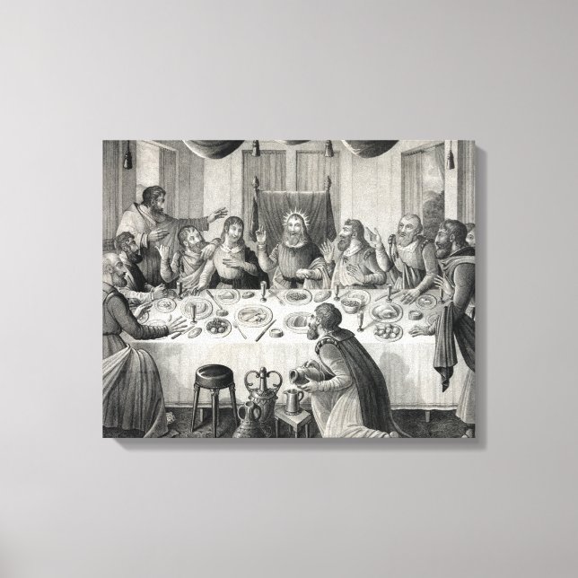 Lienzo "La última cena" reposado de lona (Anverso)