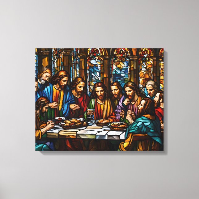 Lienzo La última cena: Una obra maestra de la fe (Anverso)