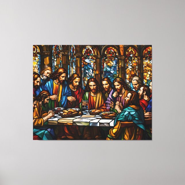 Lienzo La última cena: Una obra maestra de la fe (Anverso)