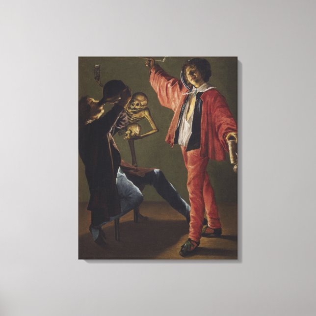 Lienzo La última gota de cerveza antes de que termine el  (Anverso)