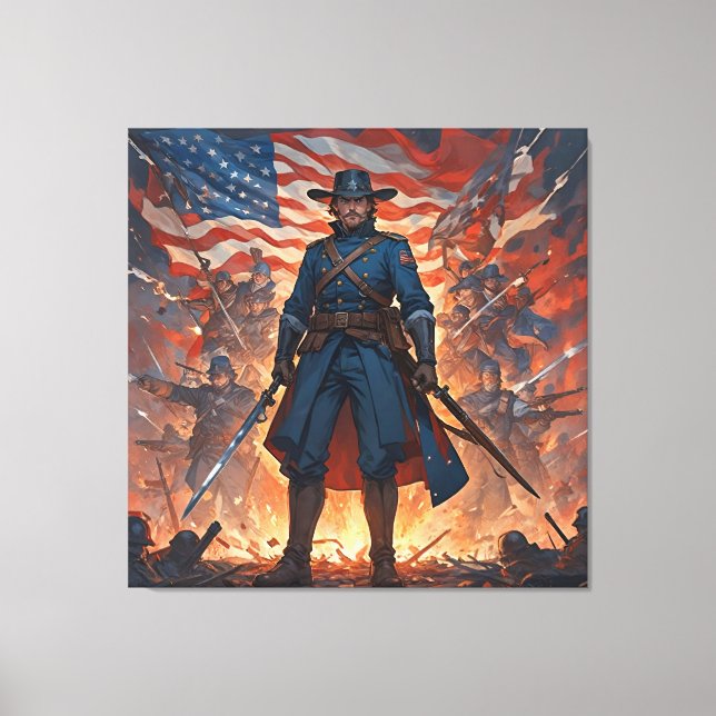 Lienzo La última posición del Comandante de la Unión (Anverso)