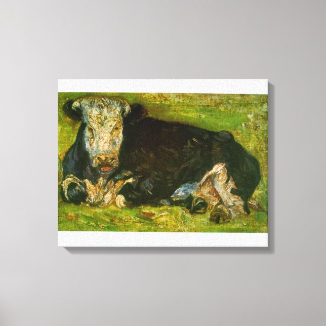 Lienzo La vaca mentirosa de Vincent van Gogh (Anverso)