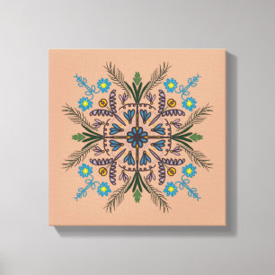 Lienzo La vegetación tropical de Boho Mandala
