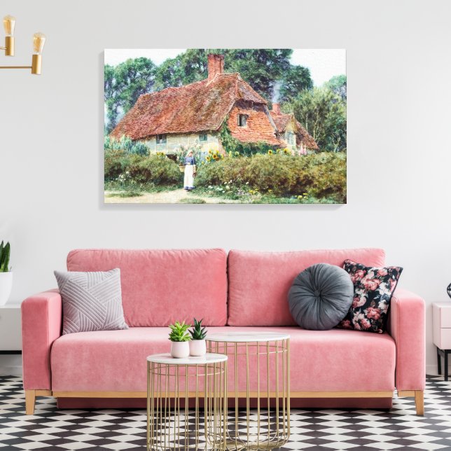 Lienzo La vendimia Helen Allingham por la puerta del camp (Insitu (Sala de estar))