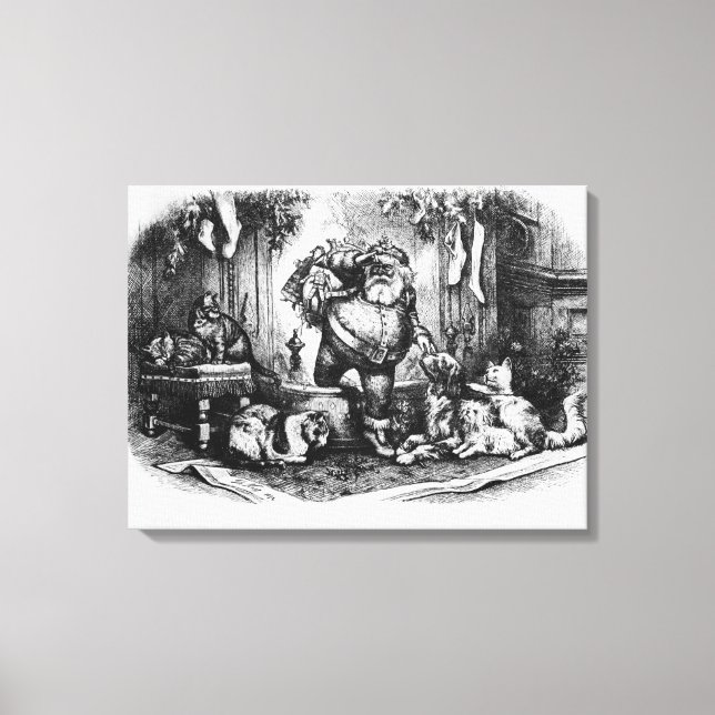 Lienzo La venida de Santa Claus, 1872 (Anverso)