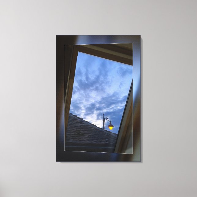 Lienzo La ventana del ático (Anverso)