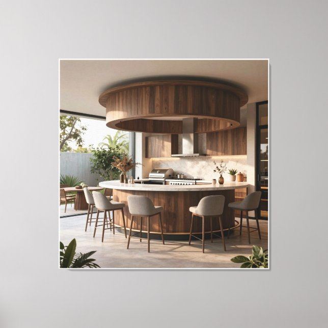 Lienzo La Veranda Circular Minimalista (Anverso)