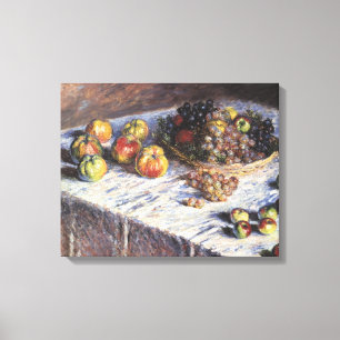 Lienzo La vida con manzanas y uvas de Claude Monet
