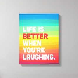Lienzo La vida cuando te ríes