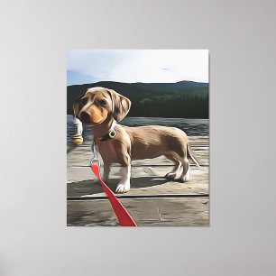 Lienzo La Vida De Dachshund Es Mejor Con Un Cumpleaños De