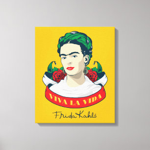 Lienzo La Vida de Frida Kahlo el   Viva