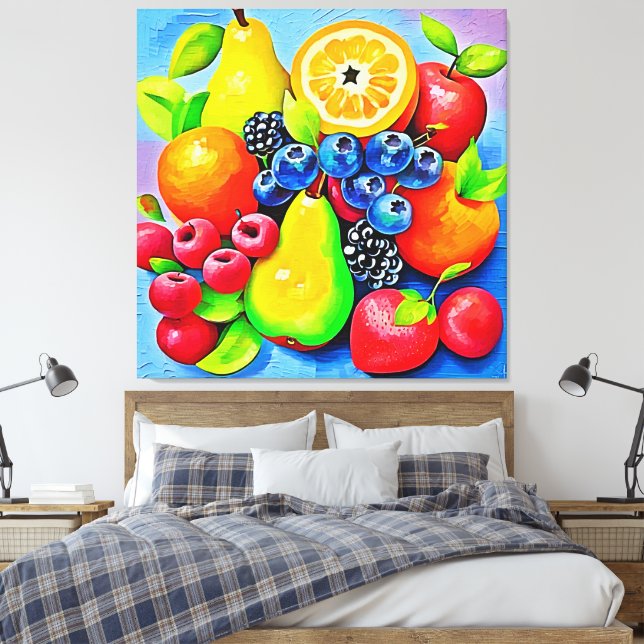 Lienzo La vida de la fruta vibrante (Insitu(Dormitorio))