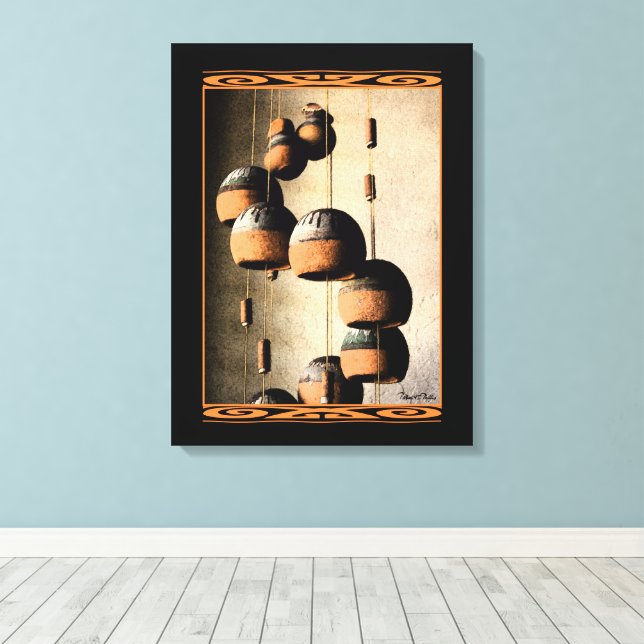 Lienzo La vida del timbre eólico espiral del suroeste rús (Insitu (piso de madera))