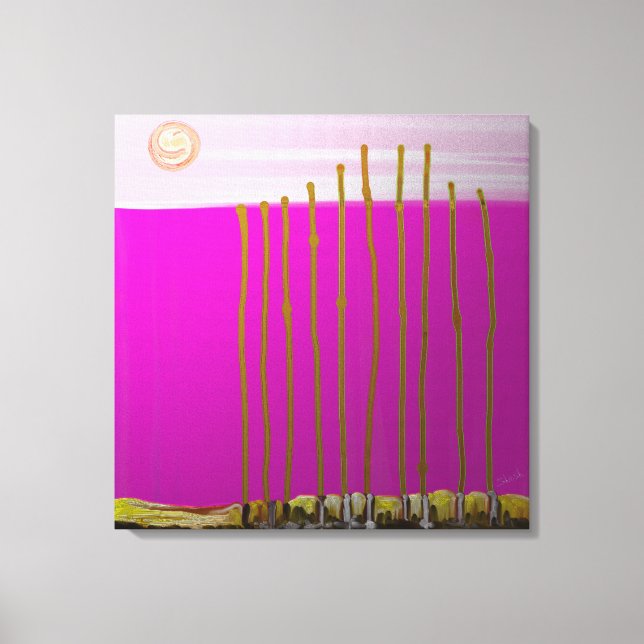 Lienzo La vida en el paraíso (Anverso)