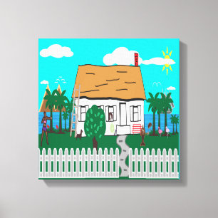 Lienzo La vida en la playa