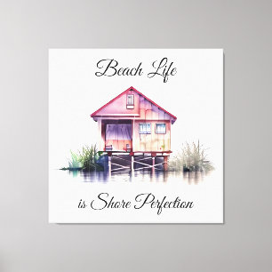 Lienzo La vida en la playa es la perfección de la costa