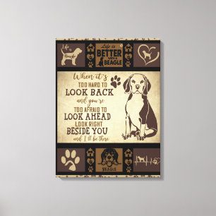 Lienzo La Vida Es Mejor Con Beagle Dog Blanket,