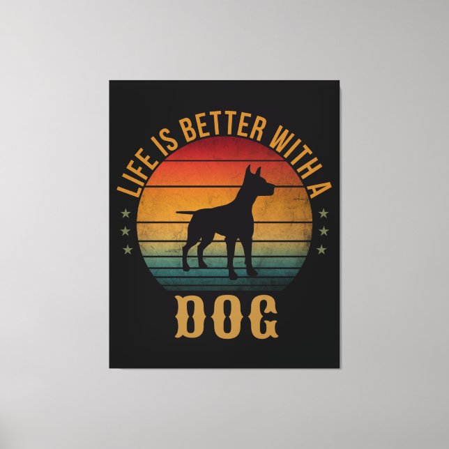 LIENZO LA VIDA ES MEJOR CON UN PERRO (Anverso)