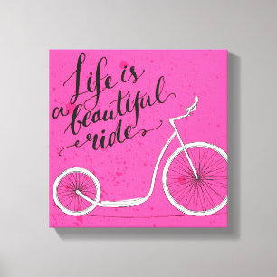 Lienzo La vida es un rosa hermoso del paseo