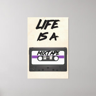 Lienzo la vida es una cinta de mezclas cita inspiradora