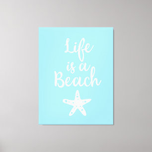 Lienzo La vida es una playa