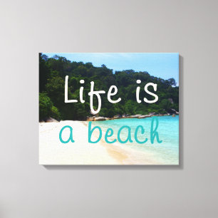 Lienzo La vida es una playa