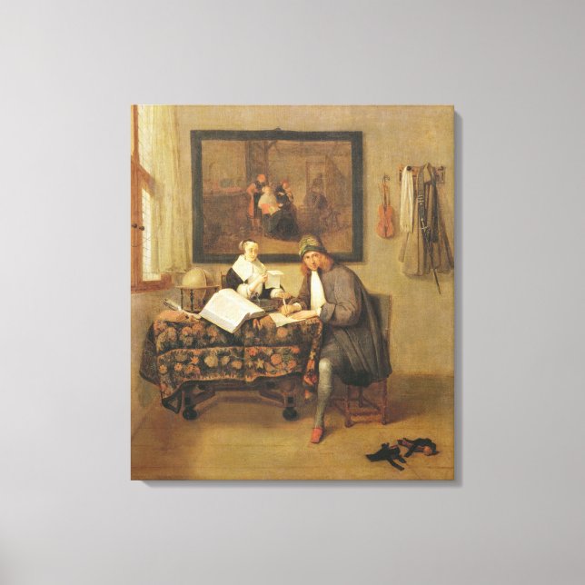 Lienzo La vida estudiosa, 1662 (Anverso)