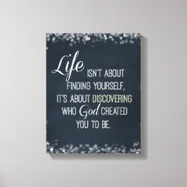 Lienzo La vida inspiradora y la cita de Dios