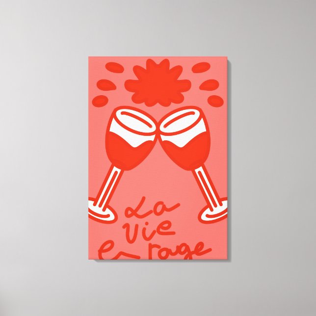 Lienzo La vie en rouge (Anverso)