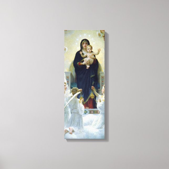 Lienzo La Virgen con los Ángeles Poster por Bougeureau (Anverso)