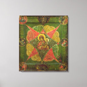Lienzo La Virgen de la zarza ardiente, del monte Athos