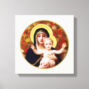 Lienzo "La Virgen de los Lilies" Bella Artes tela envuelt