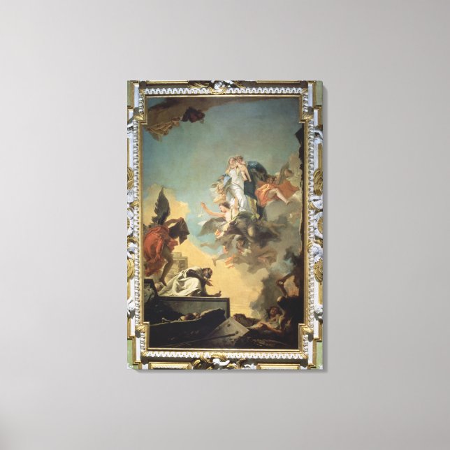 Lienzo La Virgen del Carmel que da la Scápula a la Ble (Anverso)