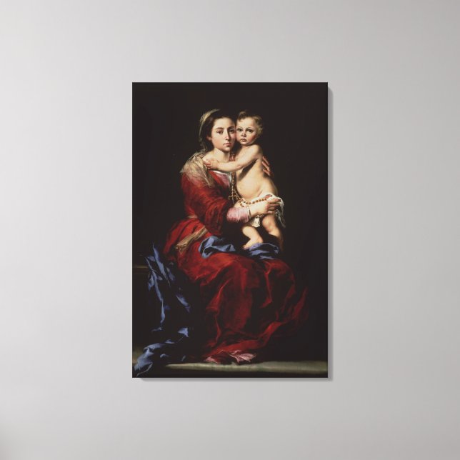 Lienzo La Virgen del Rosario, c.1650 (Anverso)