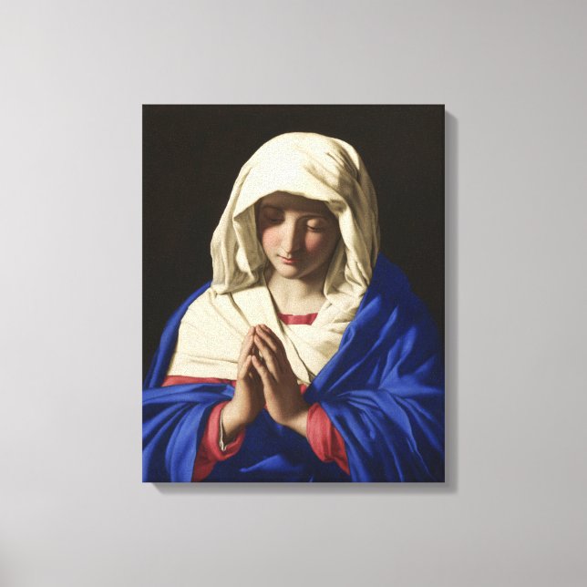 Lienzo La Virgen María en oración (Anverso)