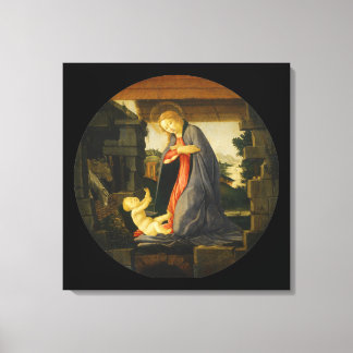 Lienzo La Virgen que adora al niño