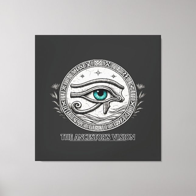 Lienzo La Visión del Ancestro | Ojo de Horus  (Anverso)