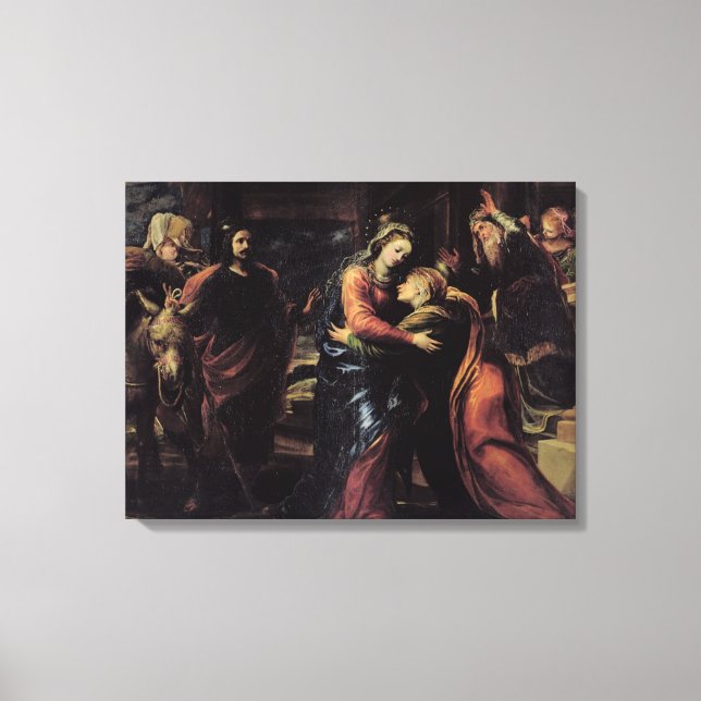 Lienzo La visita (Anverso)