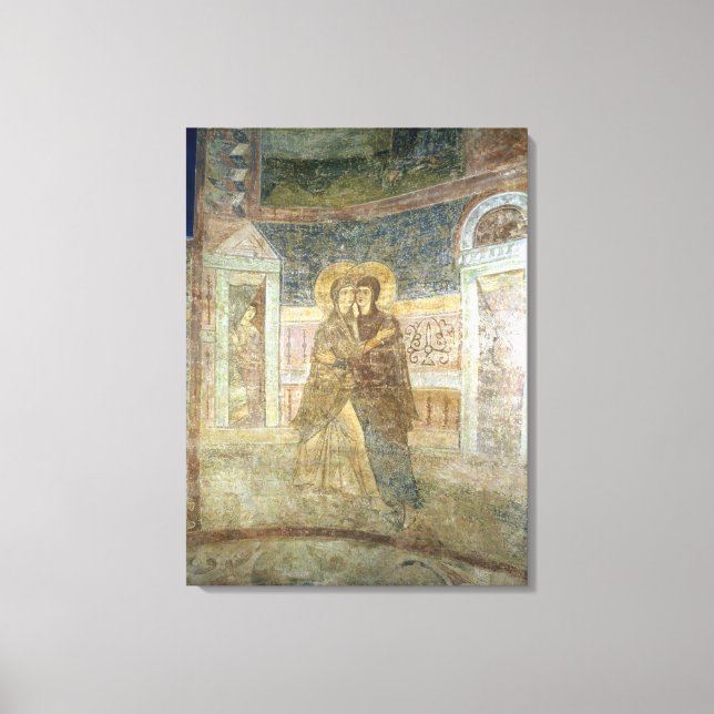 Lienzo La visita, los detalles de la capilla (Anverso)