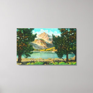 Lienzo La vista de los lagos gemelos acerca a Bridgeport