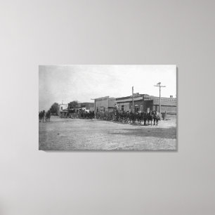 Lienzo La vista del carro del caballo combina en la calle