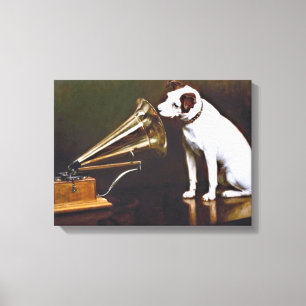 Lienzo La voz de su maestro Nipper The Dog