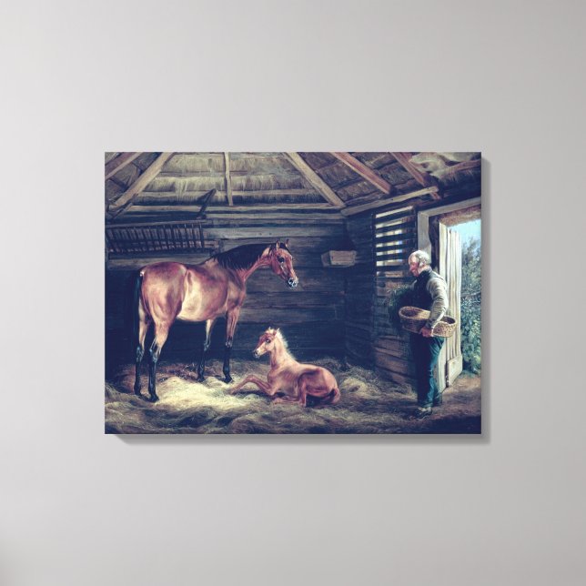 Lienzo La yegua inglesa con sus puños, 1833 (Anverso)