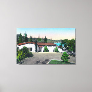 Lienzo La zambullida mineral caliente interior, baño