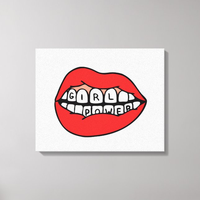 Lienzo Labios de alimentación de chica (Anverso)