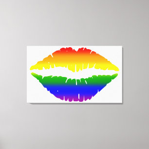 Lienzo Labios del arcoiris